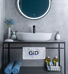 Раковина накладная Gid Lago 61 D1346 51194 белая купить в интернет-магазине Sanbest