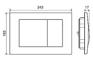 Кнопка для инсталляции Migliore METAL DUAL ML.PLC-27.051.CR хром купить в интернет-магазине сантехники Sanbest