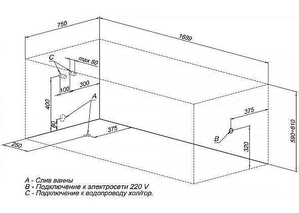 Акриловая ванна Aquanet Rosa с г/м Fantastic 170x75 купить в интернет-магазине Sanbest