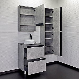 Тумба с раковиной Comforty Эдинбург 00-00004767 60 бетон светлый для ванной в интернет-магазине Sanbest