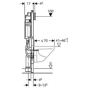 Система инсталляции для подвесного унитаза Geberit Duofix 111.375.00.5 купить в интернет-магазине сантехники Sanbest