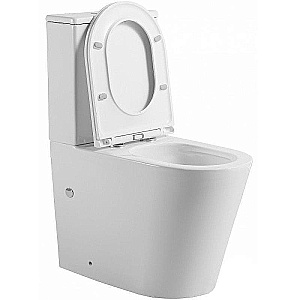 Унитаз напольный beWash Aldo BKBWT401670 белый матовый, безободковый, с бачком, с крышкой микролифт, слив торнадо купить в интернет-магазине Sanbest