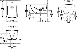 Биде подвесное Villeroy&Boch Venticello 44110001 альпийский белый купить в интернет-магазине Sanbest