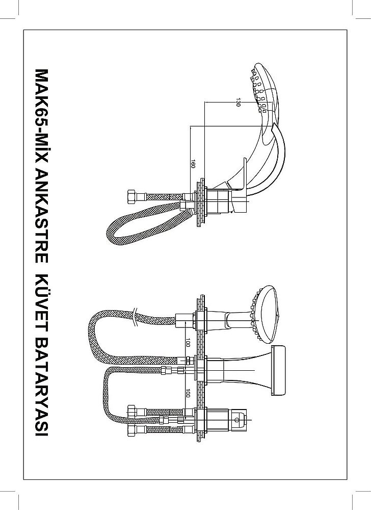 Смеситель для ванны GPD ATROS MAK65 купить в интернет-магазине сантехники Sanbest