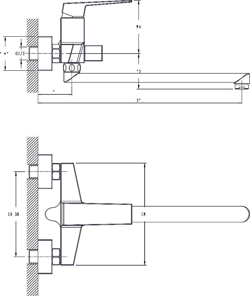 Смеситель для ванны Rush Thira TR3635-51 купить в интернет-магазине сантехники Sanbest