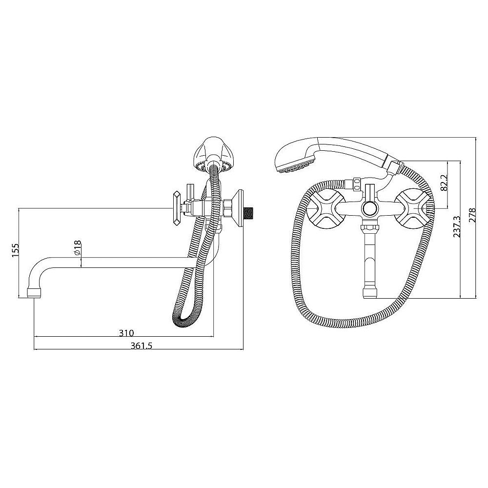 Смеситель для ванны Lemark Promotion LM6051C купить в интернет-магазине сантехники Sanbest