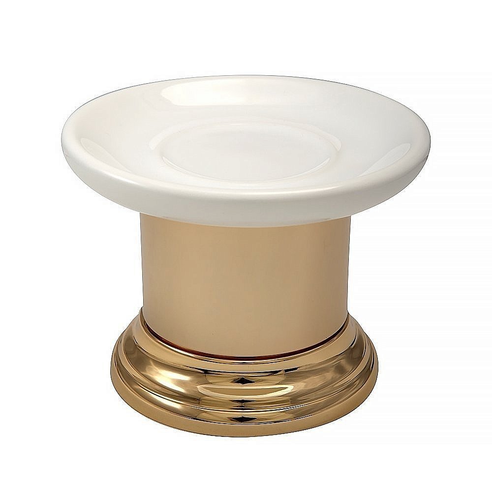 Мыльница настольная Migliore Mirella белая керамика/золото купить в интернет-магазине сантехники Sanbest