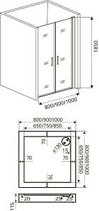 Душевая дверь Good Door FANTASY SD-80-C-CH купить в интернет-магазине Sanbest