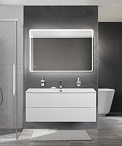 Тумба с раковиной BelBagno MARINO-CER-N-1200-2C-SO-BO-P Bianco Opaco для ванной в интернет-магазине Sanbest