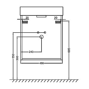 Тумба с раковиной Jacob Delafon TOLBIAC 50 дуб Давос натуральный для ванной в интернет-магазине Sanbest