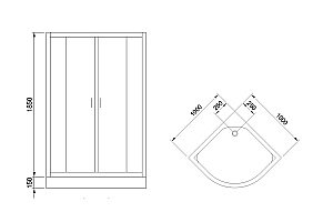 Душевой уголок Royal Bath RB100HK-C-BL 100х100 матовый купить в интернет-магазине Sanbest