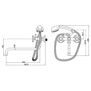 Смеситель для ванны Lemark Promotion LM6051C купить в интернет-магазине сантехники Sanbest