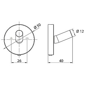 Крючок одинарный Emco ROUND 437513300 купить в интернет-магазине сантехники Sanbest