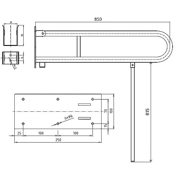 Поручень Bemeta Help 301606324N белый купить в интернет-магазине сантехники Sanbest