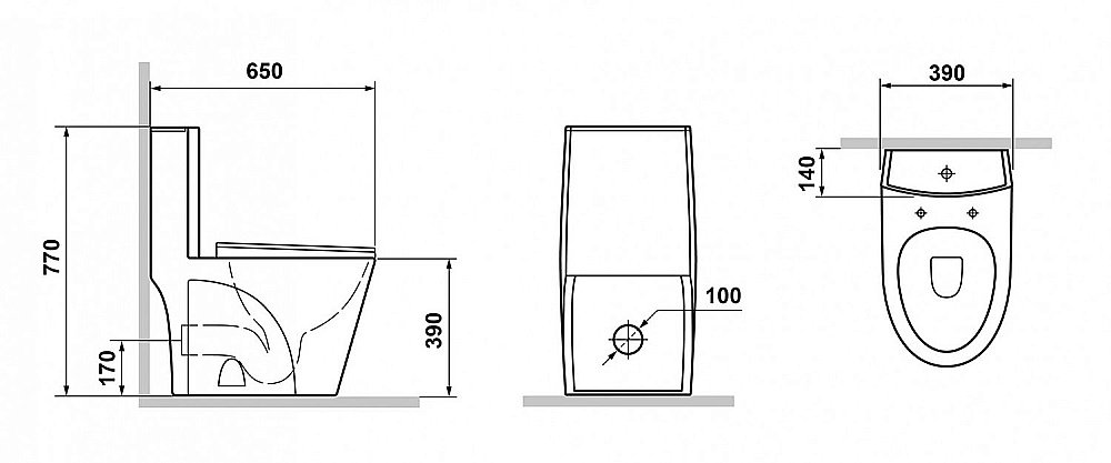 Унитаз-моноблок с функцией биде Laguraty 2100AWC с крышкой микролифт купить в интернет-магазине Sanbest