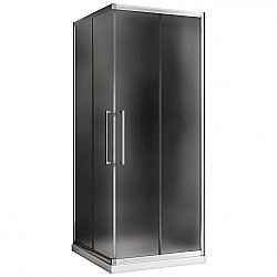 Душевой уголок ABBER Schwarzer Diamant AG02100MH 100x100 стекло матовое/профиль хром купить в интернет-магазине Sanbest