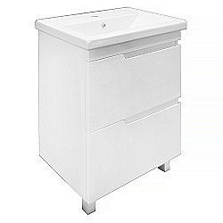 Тумба с раковиной Azario KANTRI 60/2 Н CS00097250 белая для ванной в интернет-магазине Sanbest