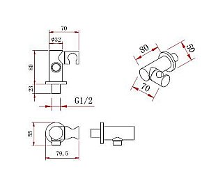 Душевая система Berges VENTAS 73004 черная матовая купить в интернет-магазине сантехники Sanbest