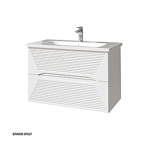 Тумба с раковиной Caprigo Modo-Terza 80 с интегрированной ручкой, цвет на выбор для ванной в интернет-магазине Sanbest