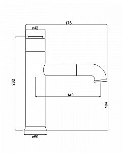 Смеситель для раковины Orange PURE M02-021cr хром купить в интернет-магазине сантехники Sanbest