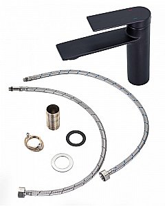 Смеситель для раковины Orange BERNI M09-021b черный купить в интернет-магазине сантехники Sanbest