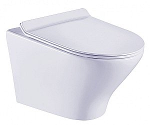 Унитаз подвесной Esbano ASTER ESUPASTEW безободковый, с крышкой микролифт, белый купить в интернет-магазине Sanbest