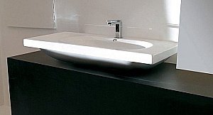 Раковина Artceram Blend 91,5 BLL005 01 50 nero/bi*1 белая, черная купить в интернет-магазине Sanbest