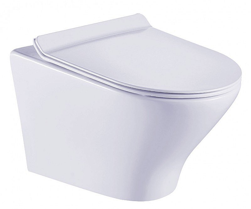 Унитаз подвесной Esbano ASTER ESUPASTEW безободковый, с крышкой микролифт, белый купить в интернет-магазине Sanbest