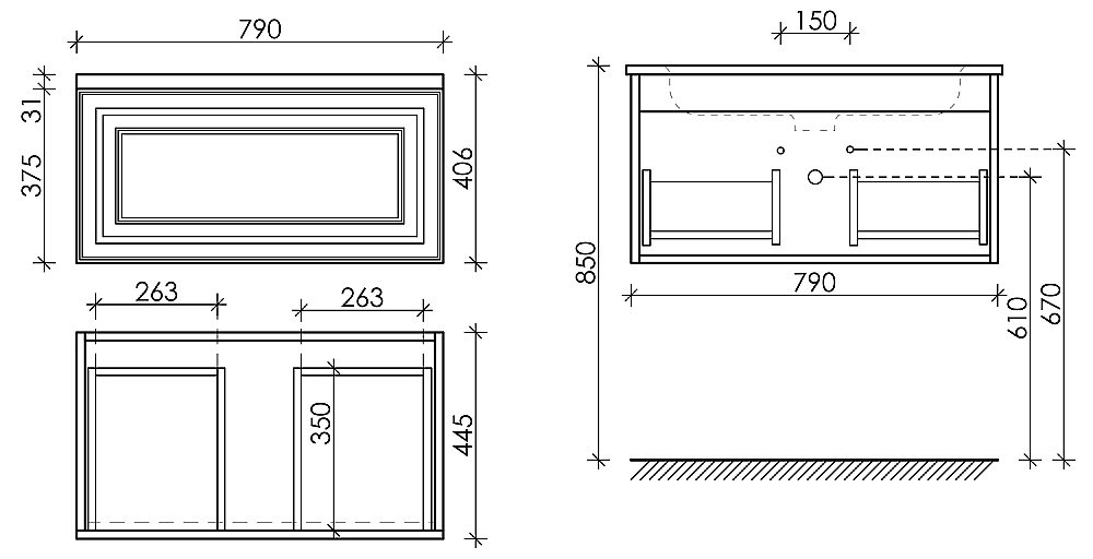 Тумба с раковиной Sancos Very VR80CE Beige Soft для ванной в интернет-магазине Sanbest