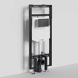 Инсталляция для унитаза WasserKraft Dinkel 58TLT.010.ME.MB02 с черной матовой кнопкой купить в интернет-магазине сантехники Sanbest