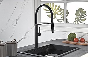 Смеситель для кухни Paulmark Barrel Ba214029-AN антрацит купить в интернет-магазине сантехники Sanbest