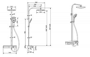 Душевая система Bravat MEISSEN F6277312CP-A-ENG купить в интернет-магазине сантехники Sanbest