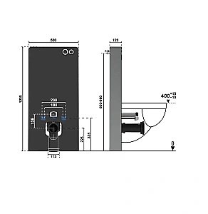 Модуль - инсталляция CeruttiSpa G111W белое стекло купить в интернет-магазине сантехники Sanbest