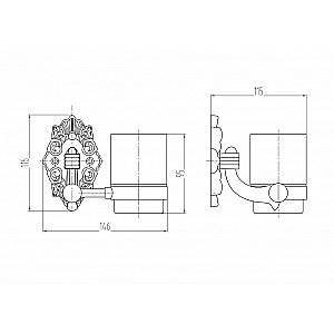 Стакан Milacio Valls MC.922.BR бронза купить в интернет-магазине сантехники Sanbest