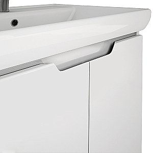 Тумба с  раковиной подвесная/напольная Dreja Q PLUS (D) 70 белый глянец для ванной в интернет-магазине Sanbest