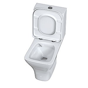 Унитаз напольный Taliente Elegante Vortex EL45055 безободковый, смыв торнадо, с бачком, с крышкой микролифт, белый купить в интернет-магазине Sanbest