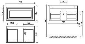 Тумба с раковиной Sancos Very VR80CE Beige Soft для ванной в интернет-магазине Sanbest