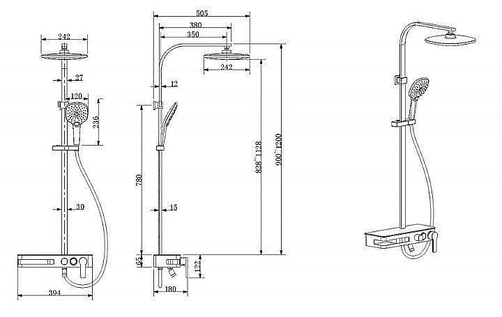 Душевая система Bravat MEISSEN F6277312CP-A-ENG купить в интернет-магазине сантехники Sanbest