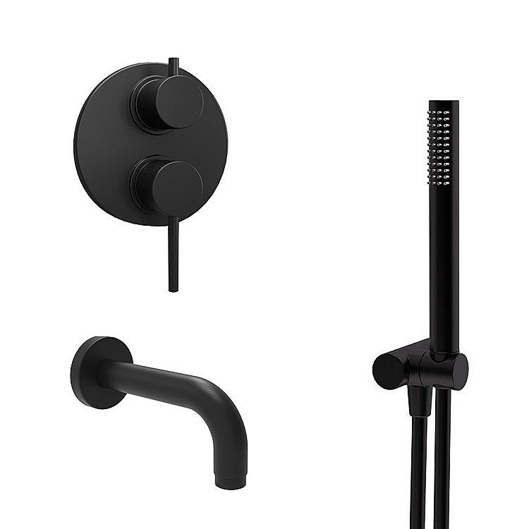 Смеситель для ванны PAINI Cox 78PZSET26911BATH черный матовый купить в интернет-магазине сантехники Sanbest