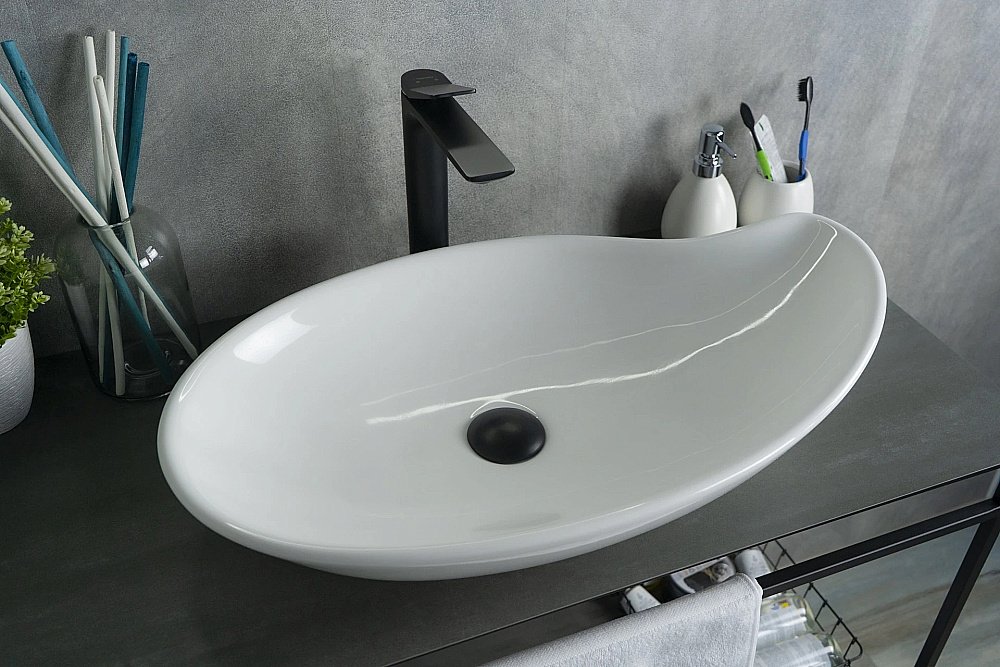 Раковина накладная Gid Creativo 65 N9052 51116 белая купить в интернет-магазине Sanbest