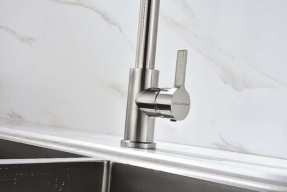 Смеситель для кухни Paulmark Halt Ha214021-BS брашированная сталь купить в интернет-магазине сантехники Sanbest