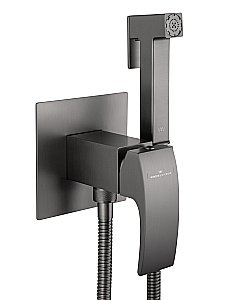 Смеситель с гигиеническим душем встраиваемый WONZON & WOGHAND FIT, Темный графит (WW-88829009-BGM) купить в интернет-магазине сантехники Sanbest