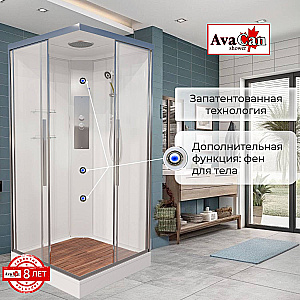 Душевая кабина AvaCan K Серия K2010 100х100 стандартная купить в интернет-магазине Sanbest