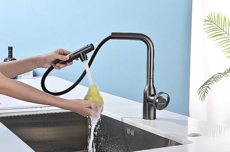 Смеситель для кухни Paulmark Urban Ur213104-BS брашированная сталь купить в интернет-магазине сантехники Sanbest