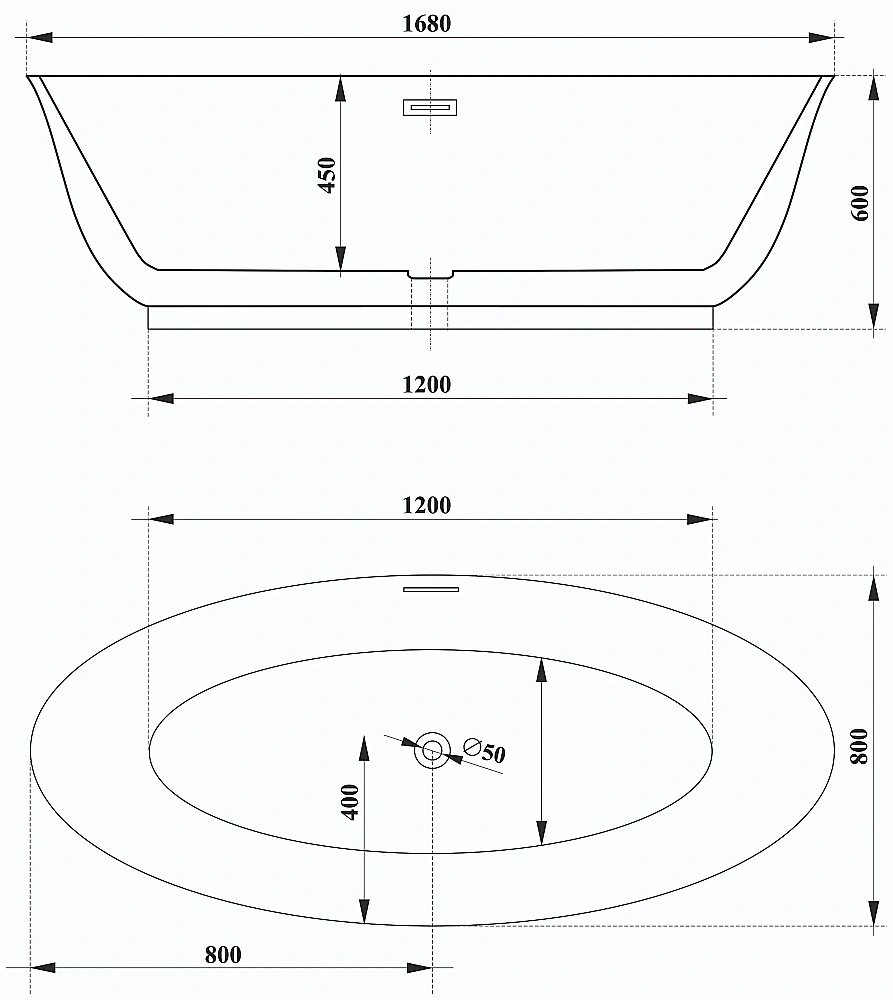 Ванна акриловая CeruttiSpa Gretta 10516 170x80 белая купить в интернет-магазине Sanbest