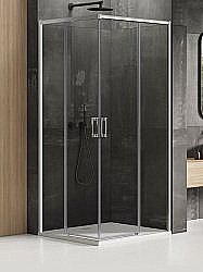 Душевой уголок NEW TRENDY PRIME D-0348A/D-0297A 70x90 стекло прозрачное/профиль хром купить в интернет-магазине Sanbest