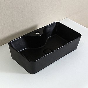 Раковина накладная Gid Geometrico 55 Bm9092 53353 черная матовая купить в интернет-магазине Sanbest