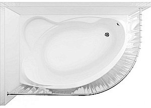 Карниз для ванны Aquanet Jamaica 160х100 хром купить в интернет-магазине сантехники Sanbest