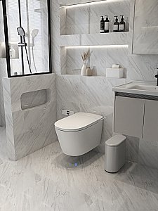 Электронный унитаз-биде ABBER Bequem AC1121S белый, с крышкой микролифт купить в интернет-магазине Sanbest