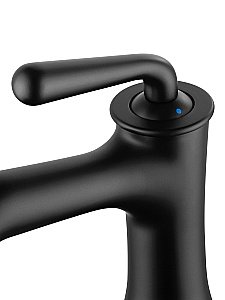Смеситель для раковины WONZON & WOGHAND STEAM, Черный матовый (WW-88139008-MB) купить в интернет-магазине сантехники Sanbest